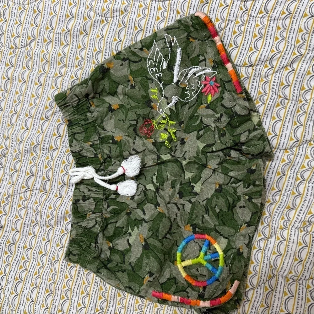 Peek Camouflage Shorts with Embroidery